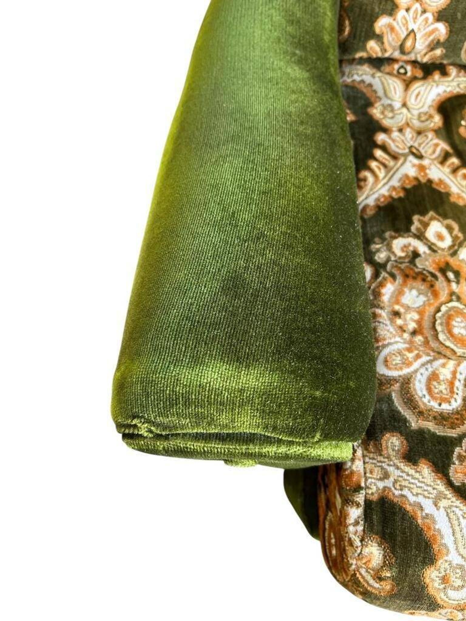 Fauteuil vintage vert mousse / une place