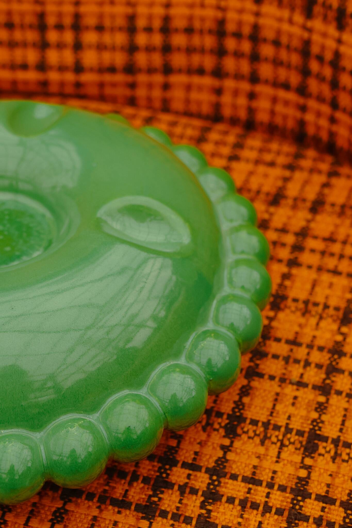 Tall Emerald Green Ashtray