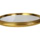 Plateau miroir rond en métal doré D.23