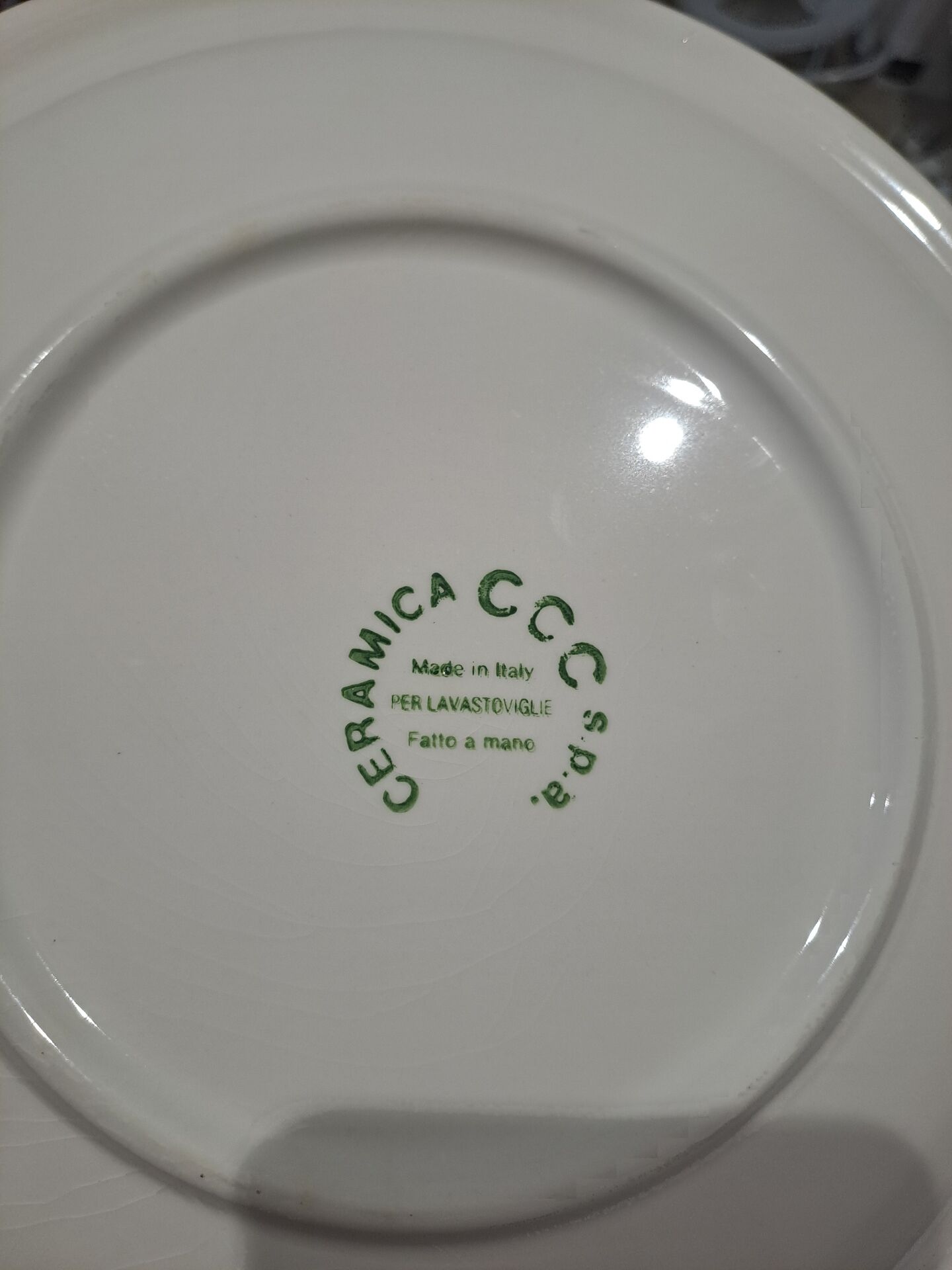 8 vintage Italian handmade plates