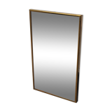 Mirror of the 70s in gilded metal, 60x35 cm