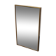 Miroir des années 70 en métal doré, 60x35 cm