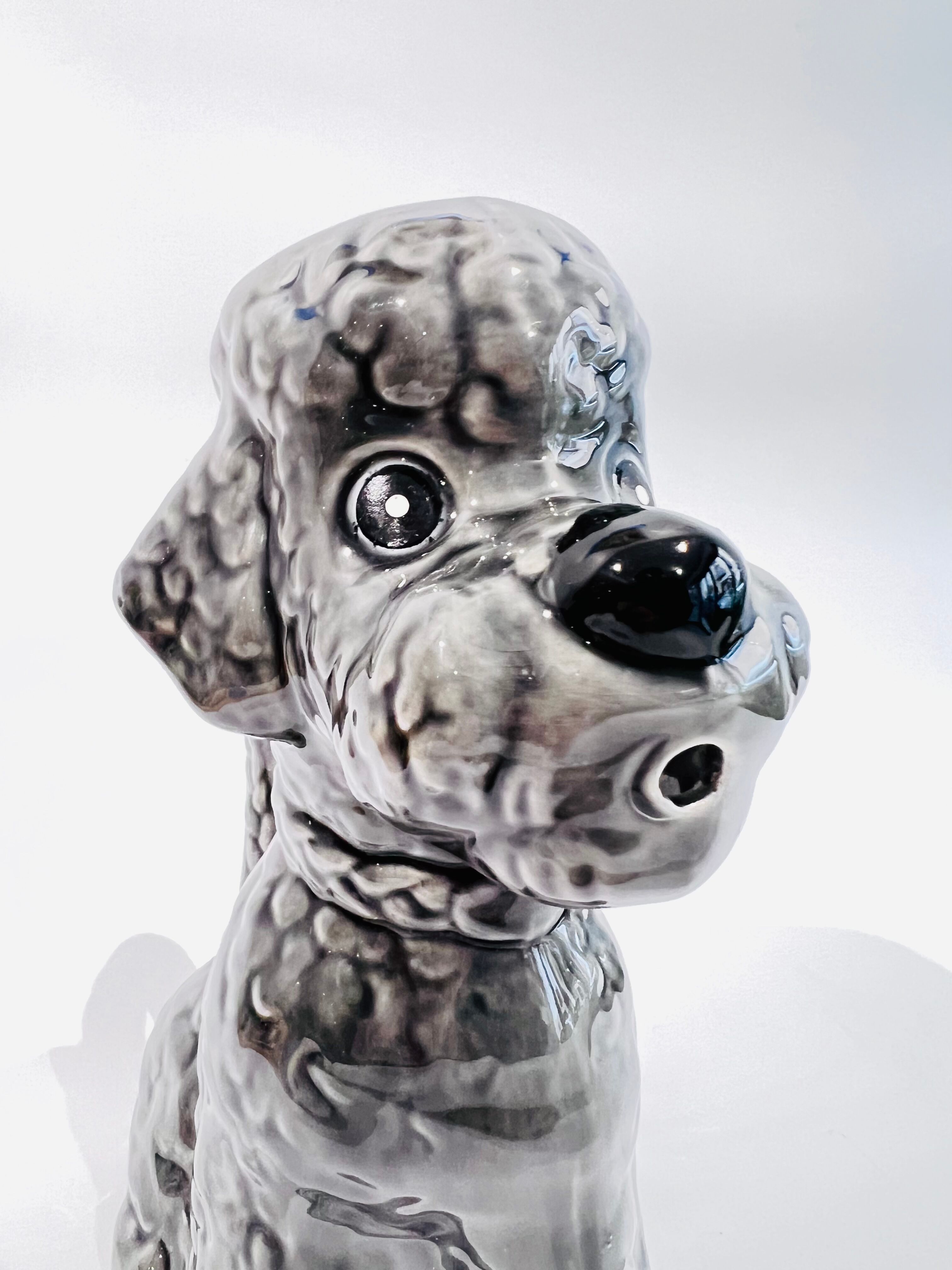 Pitcher in grey poodle slip