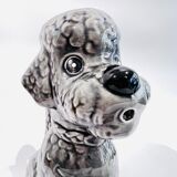 Pichet en barbotine caniche gris