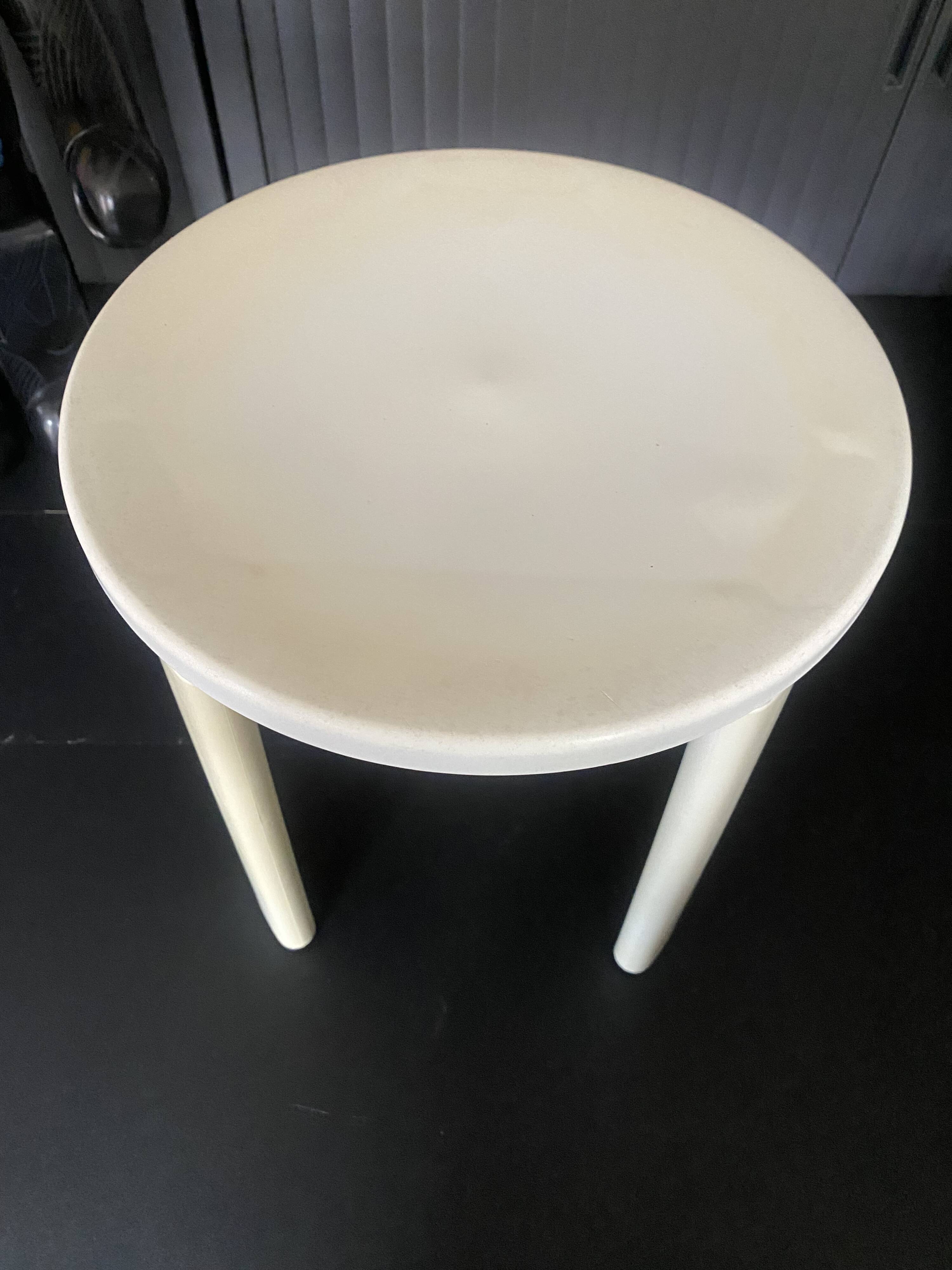 Tabouret tatay blanc vintage années 70