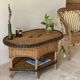 Vintage rattan coffee table – 1970s Riviera spirit