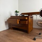 Solid Elm Desk Pierre Chapo B19E – Iconic Design from the 60s - v