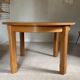 Table ronde de ferme en chêne massif vintage