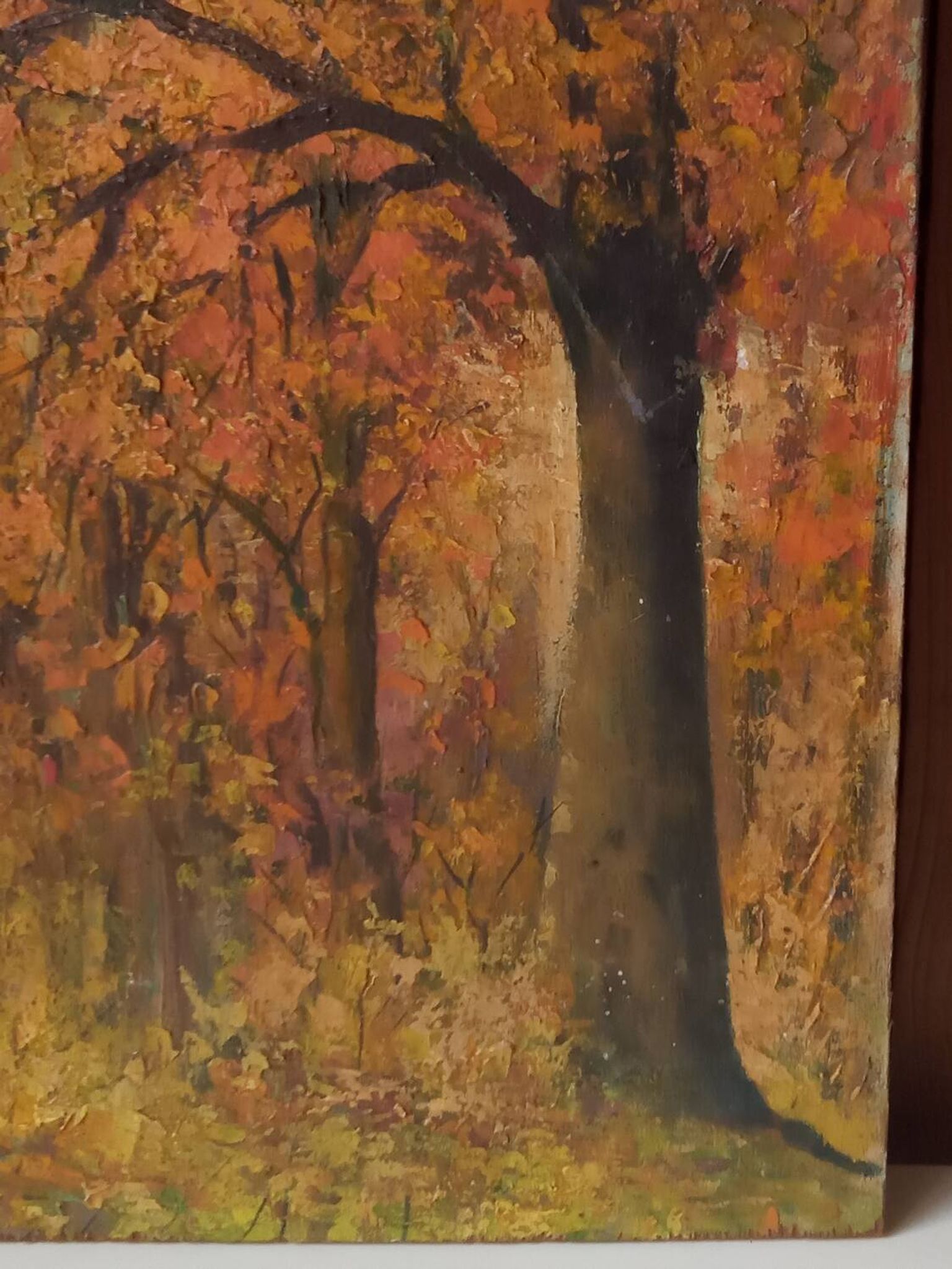 Oil painting, undergrowth landscape