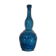 Vase signed blue modernist ceramic bottle bouhey 1973