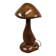 Lampe de table champignon en bois sculpté à la main avec LED intégrée