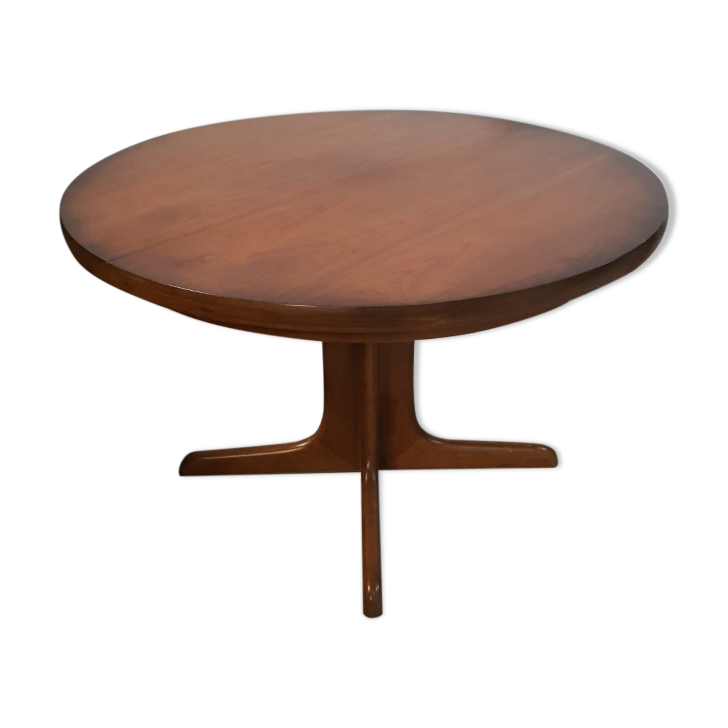 Table ronde extensible baumann en merisier