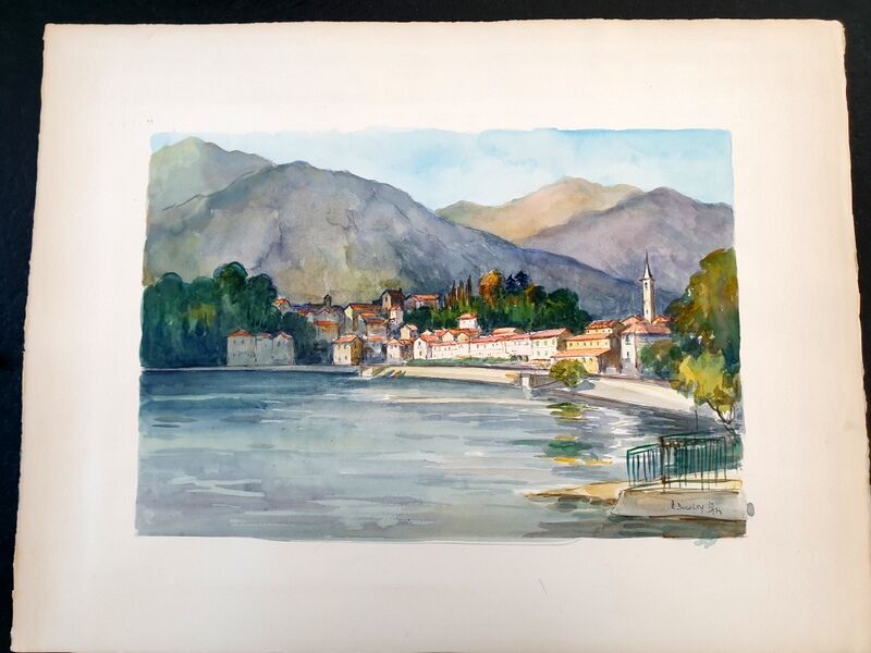 André Duculty (1912-1990) Watercolor on paper "Corsica" Signed lower right, located and dated