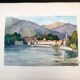 André Duculty (1912-1990) Watercolor on paper "Corsica" Signed lower right, located and dated