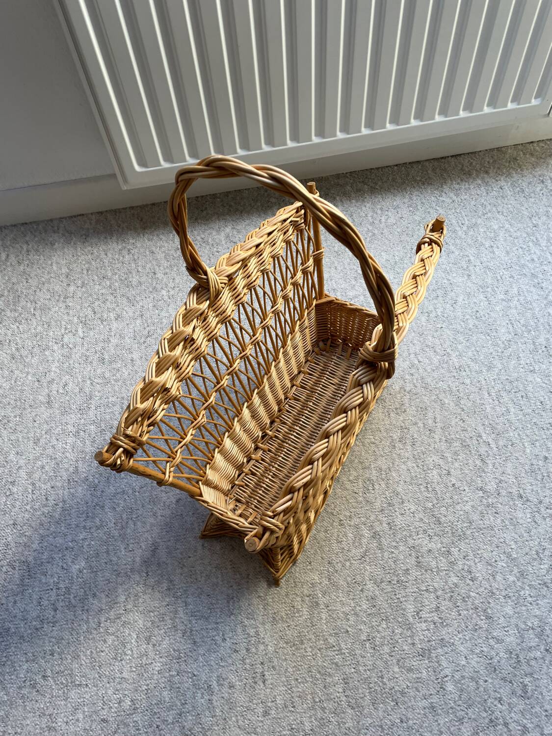 Rattan magazine rack