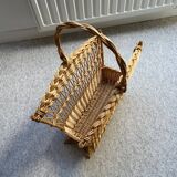 Rattan magazine rack