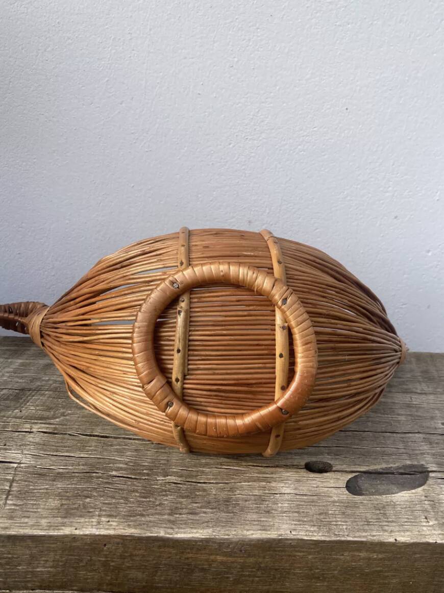 Rattan / woven wicker bird basket