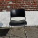 Set of 6 black metal chairs, model GF 40/4 by David Rowland.