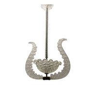 Barovier Murano Glass Pendant Light, Italy, 1940s