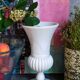 Antique milk glass baluster vase early 20th century