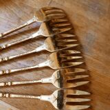 Set of 6 melon forks, cake forks