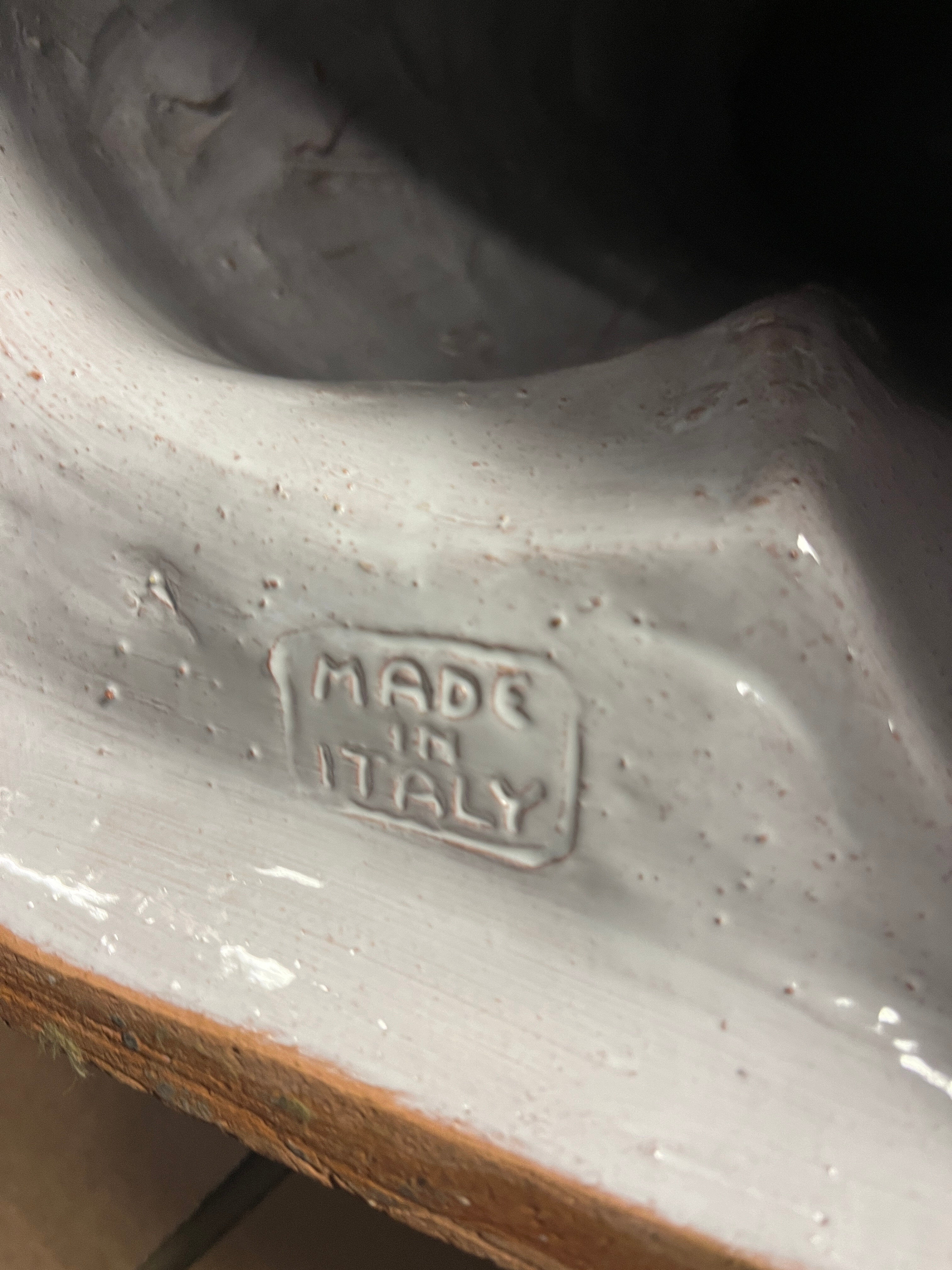 Pair of glazed terracotta leopard figures, Italian, 1960s.