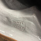 Pair of glazed terracotta leopard figures, Italian, 1960s.