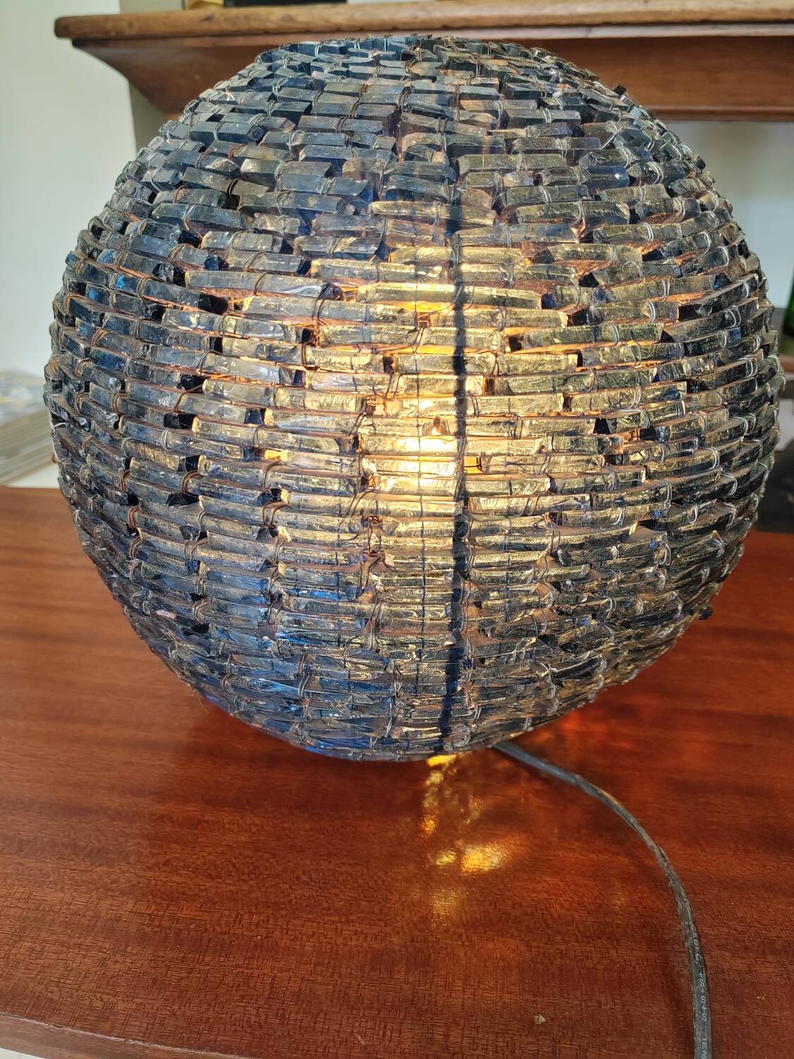 Vintage glass ball lamp
