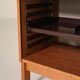 Oak cabinet with tambour doors with upper shelves, 1960s