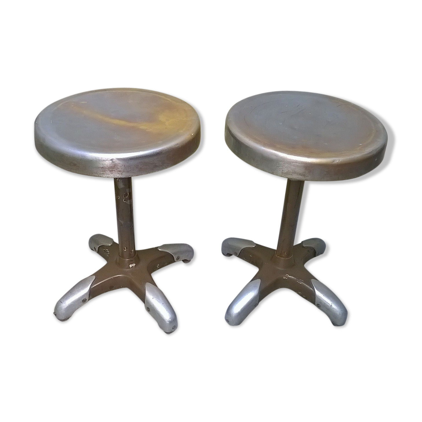 Paire de tabourets rationaliste vers 1930