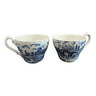 2 small old English porcelain cups