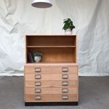 Vtg Mid Century Esavian ESA School Drawers Chest Bookcase Shelving James Leonard