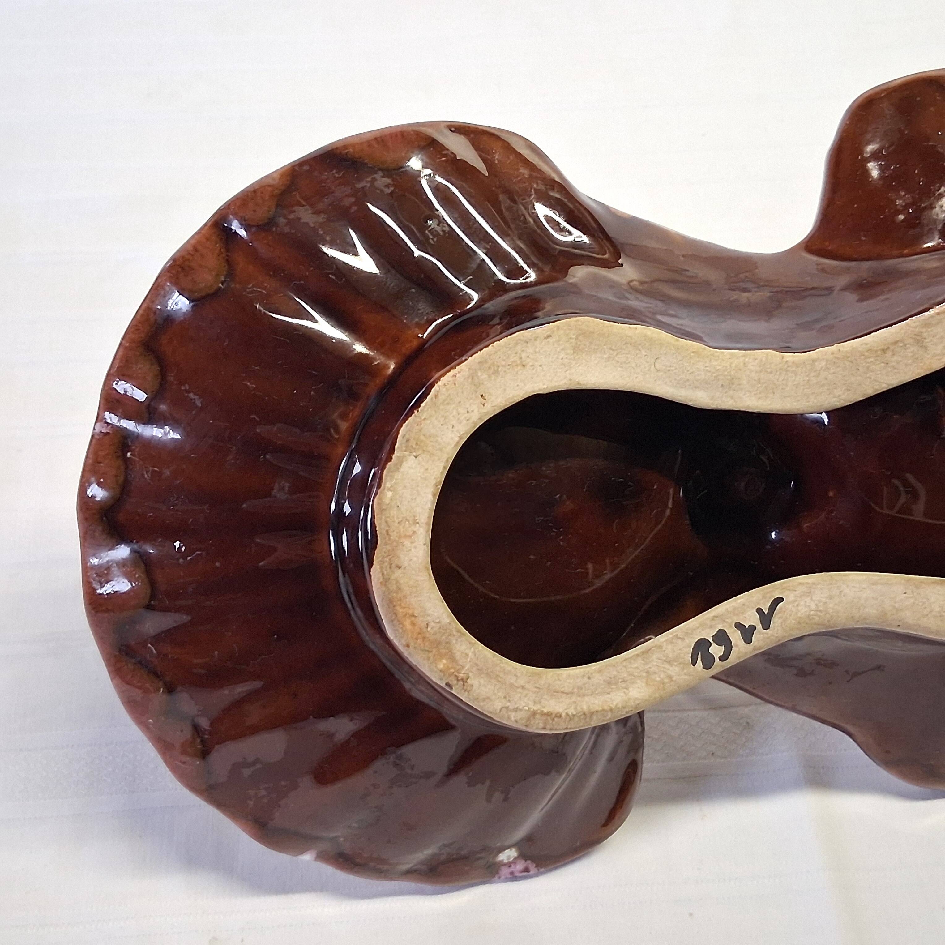 Vallauris-style shell-shaped serving tray in good condition