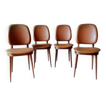 4 chaises Baumann modèle Pégase, 1960