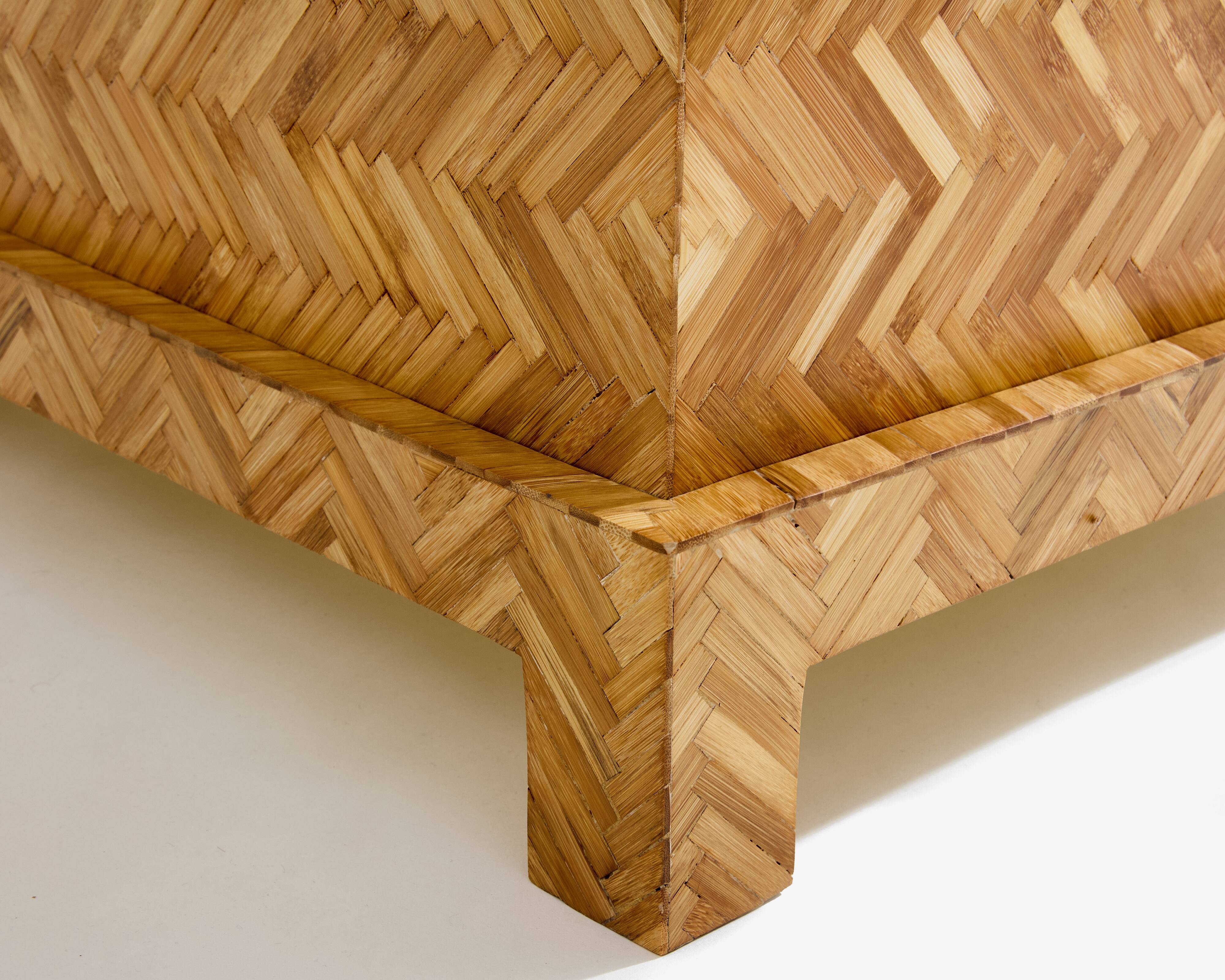 Bamboo and brass marquetry chest, Maison & Jardin Gallery, 1970