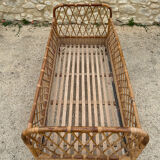 Rattan bed and wicker