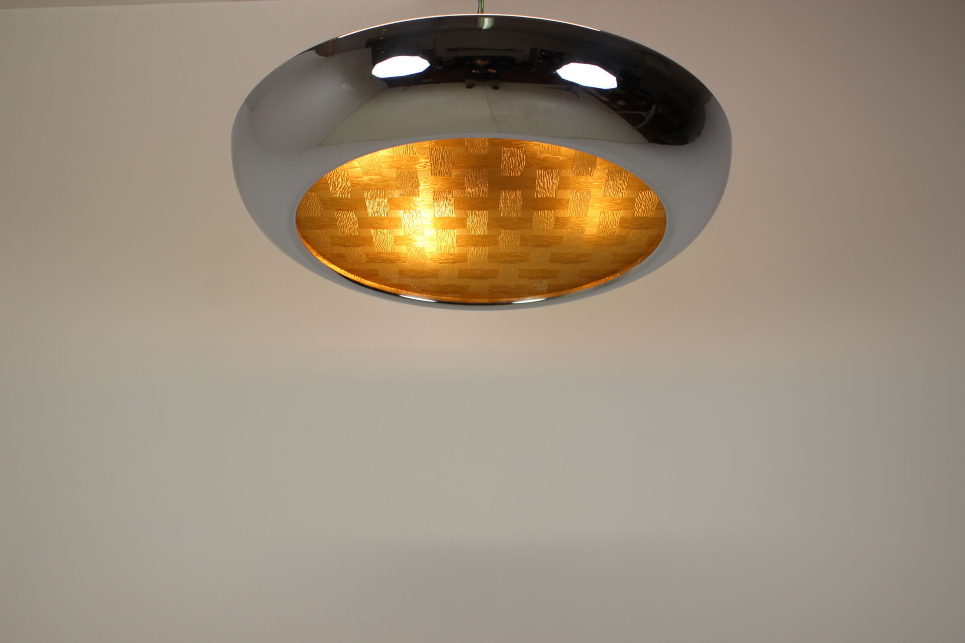 Bauhaus ufo pendant by josef hurka for napako, 1940's