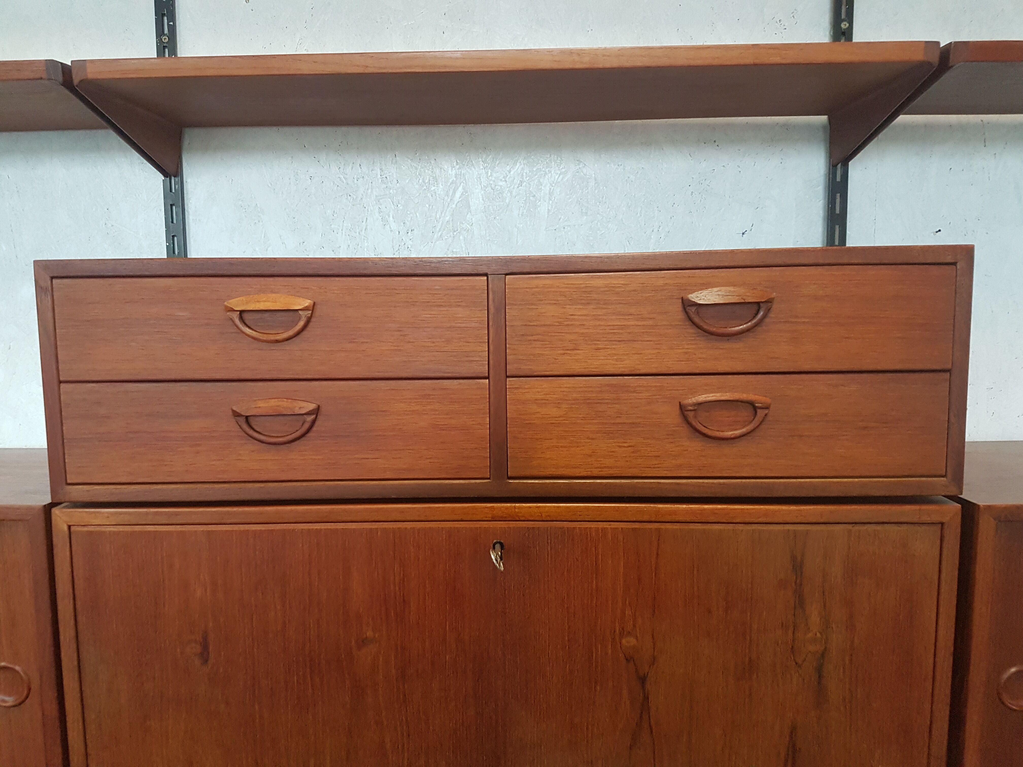 Vintage Kai Kristiansen XL teak shelving, wall unit