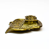 Ink in gilded brass old art nouveau