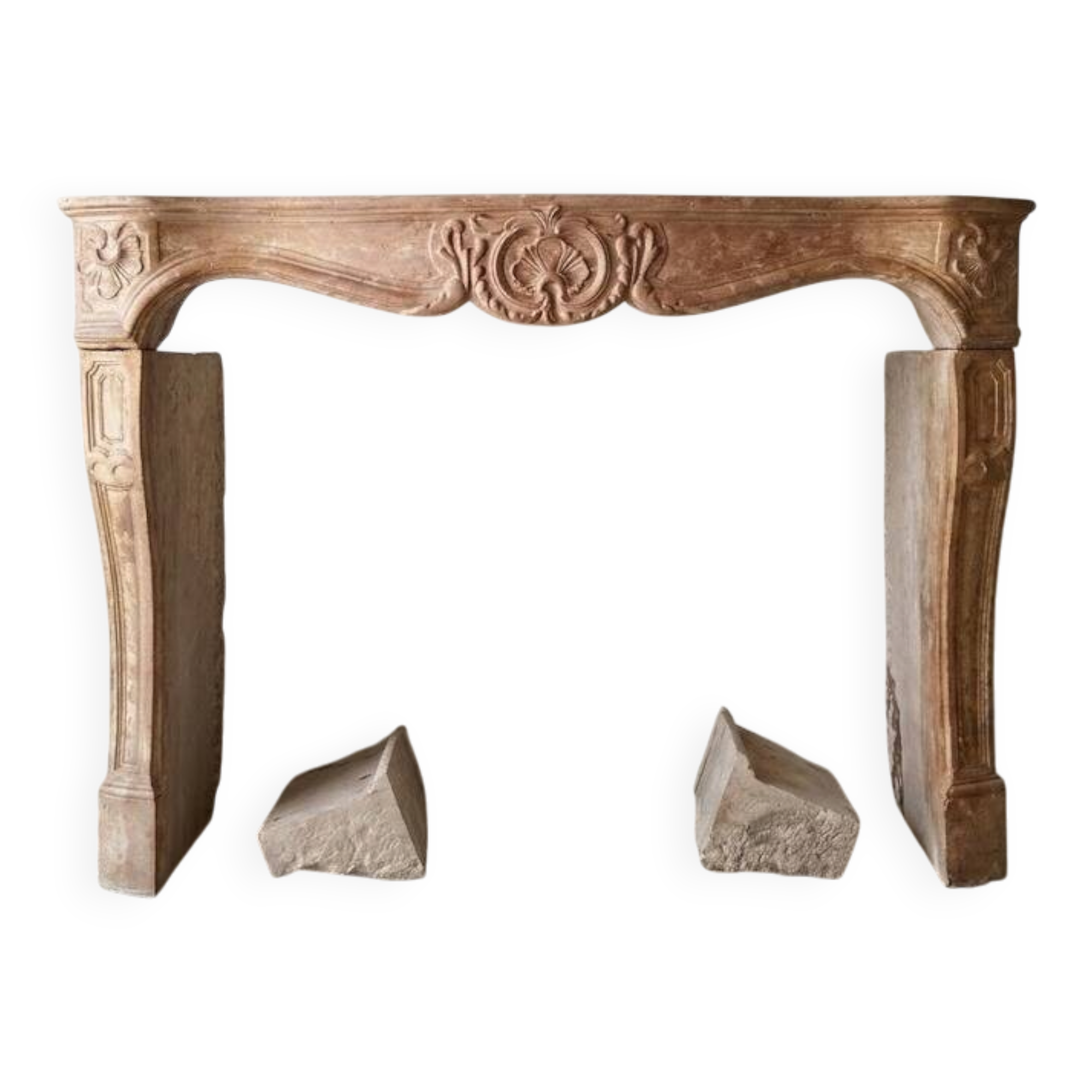 Cheminée XVIII en pierre de Prety (Bourgogne)