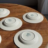 Set of 5 blue English plates D23