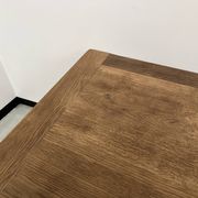 Large solid oak farm table with its extensions, 1950s
