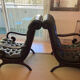 2 Chesterfield armchairs