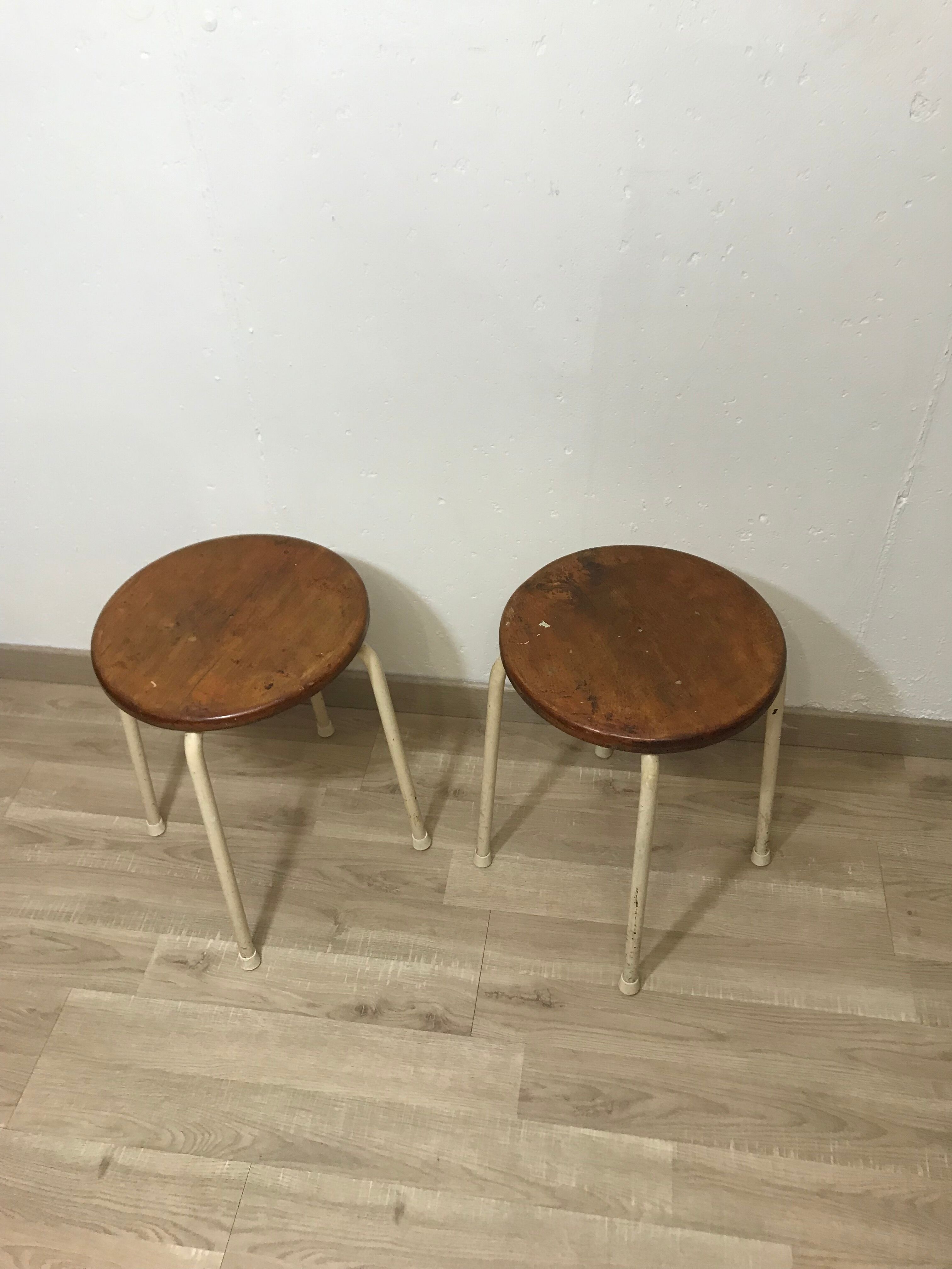 Pair of industrial stools