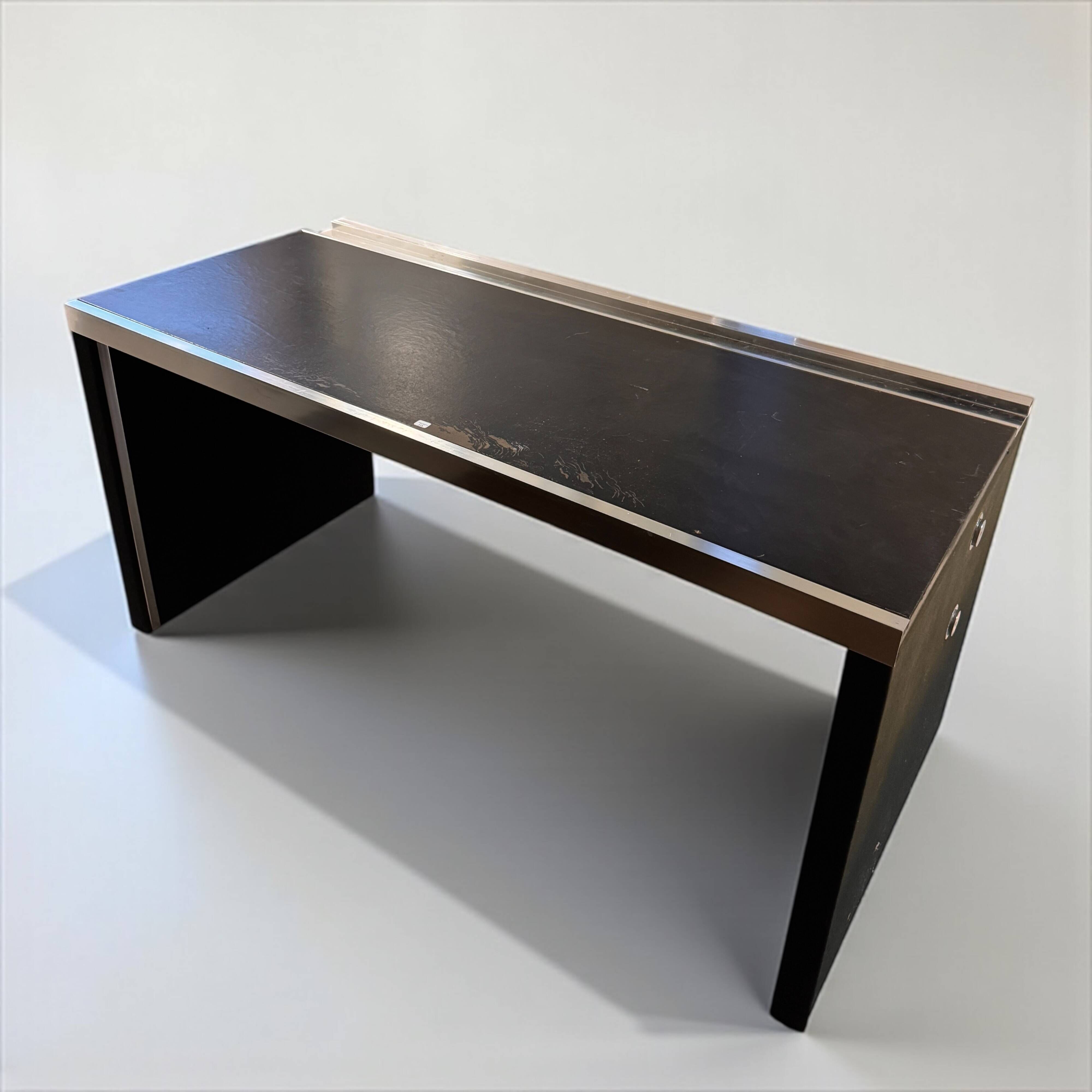Guido Faleschini's desk for Mariani, black lacquered, 1970s
