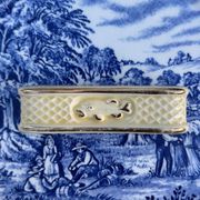 Porte-couteaux Vintage en Céramique Crème et O