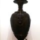 Patinated bronze lamp base medal