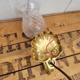 Scallops in brass and glass sconce