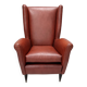 Fauteuil à oreilles en Skai Attr. au modèle 512 attr. à Gio Ponti Produit par ISA