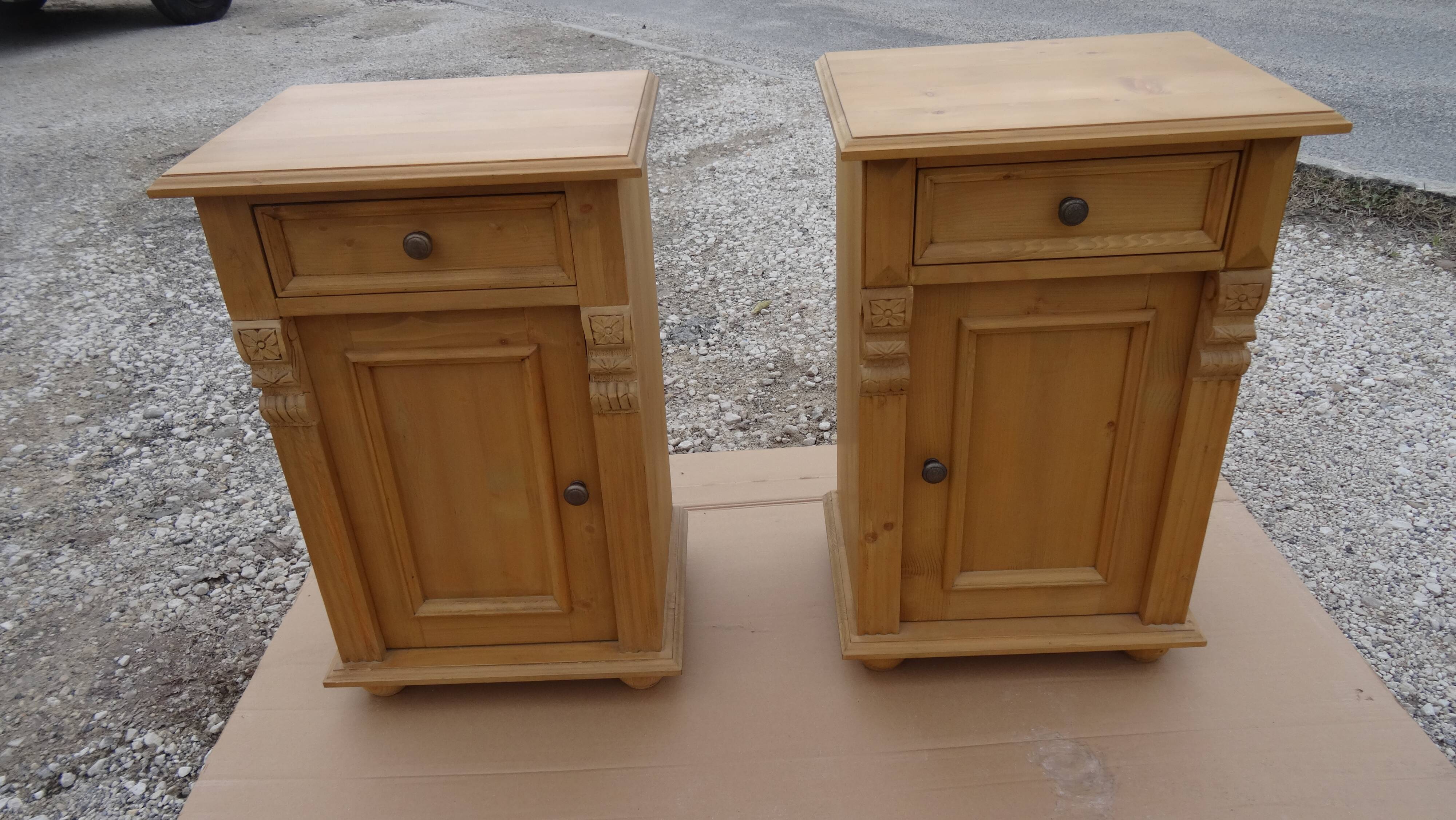 Pair of jam bedside tables